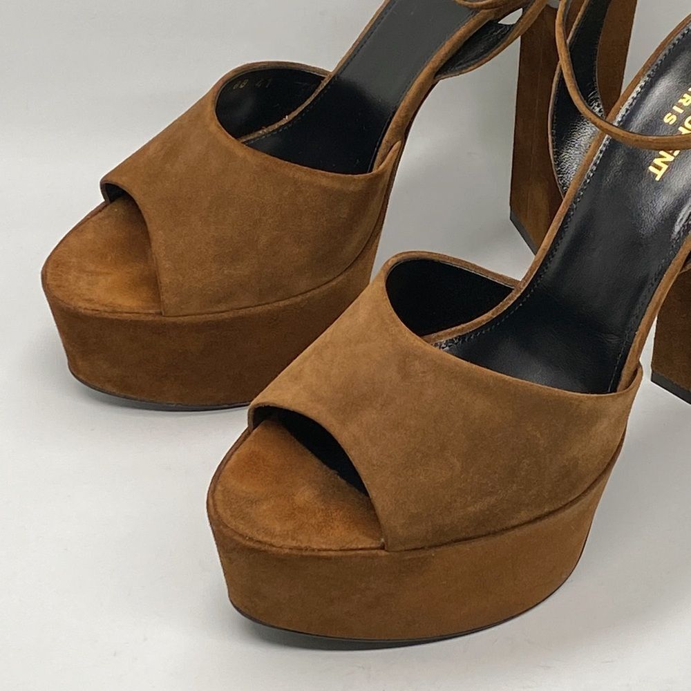 Saint Laurent Jodie Platform Sandals in Suede size 41 - Picture 6 of 14